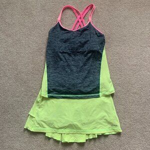 Sofibella Tennis/Golf/Pickleball Ruffle Skort & Tank Set Small